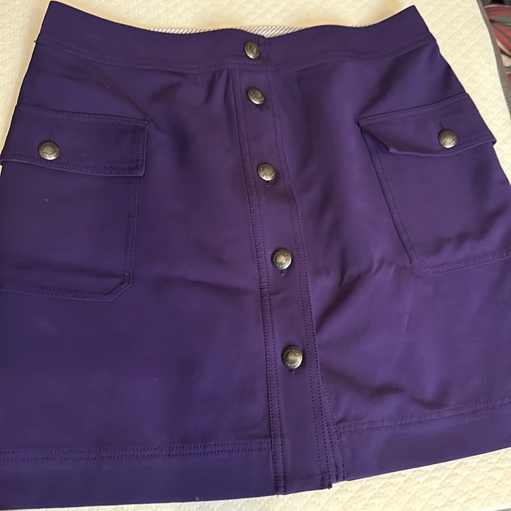 Brooks Brothers red fleece business casual skirt in deep purple. Size 12